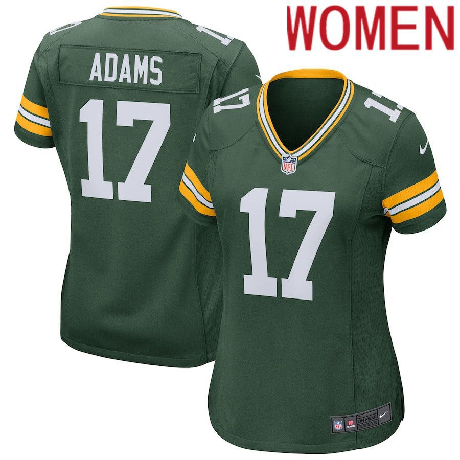 Women Green Bay Packers #17 Davante Adams Green Nike Game NFL Jersey->women nfl jersey->Women Jersey